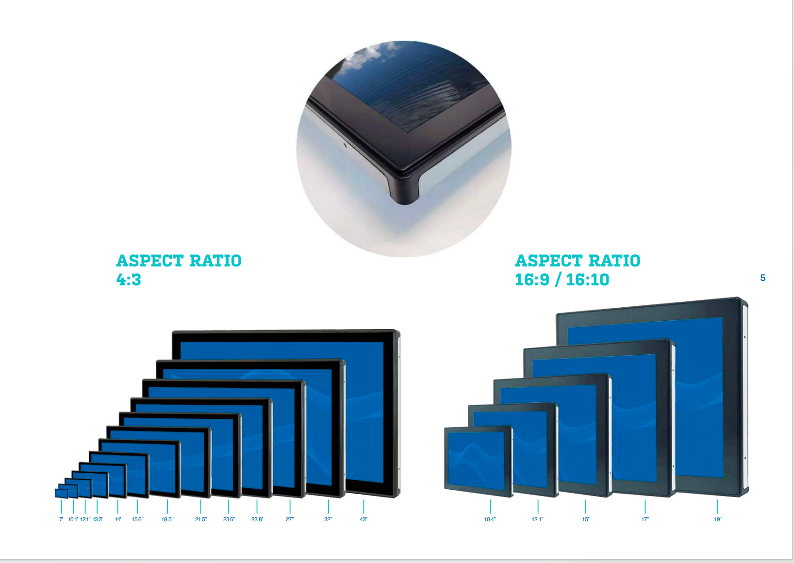 Different Sizes Touch Monitors