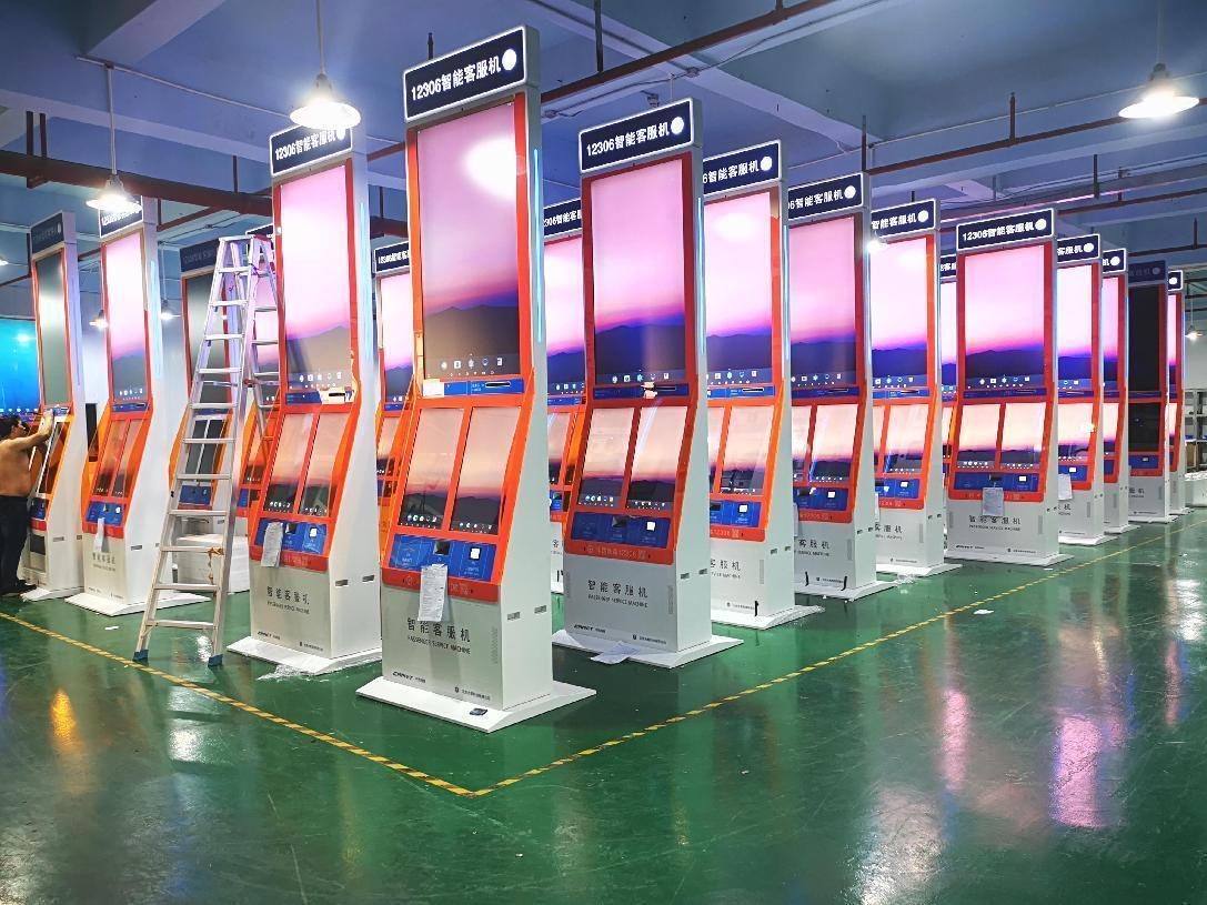 LFTouch custom kiosk batch production for railway service terminals
