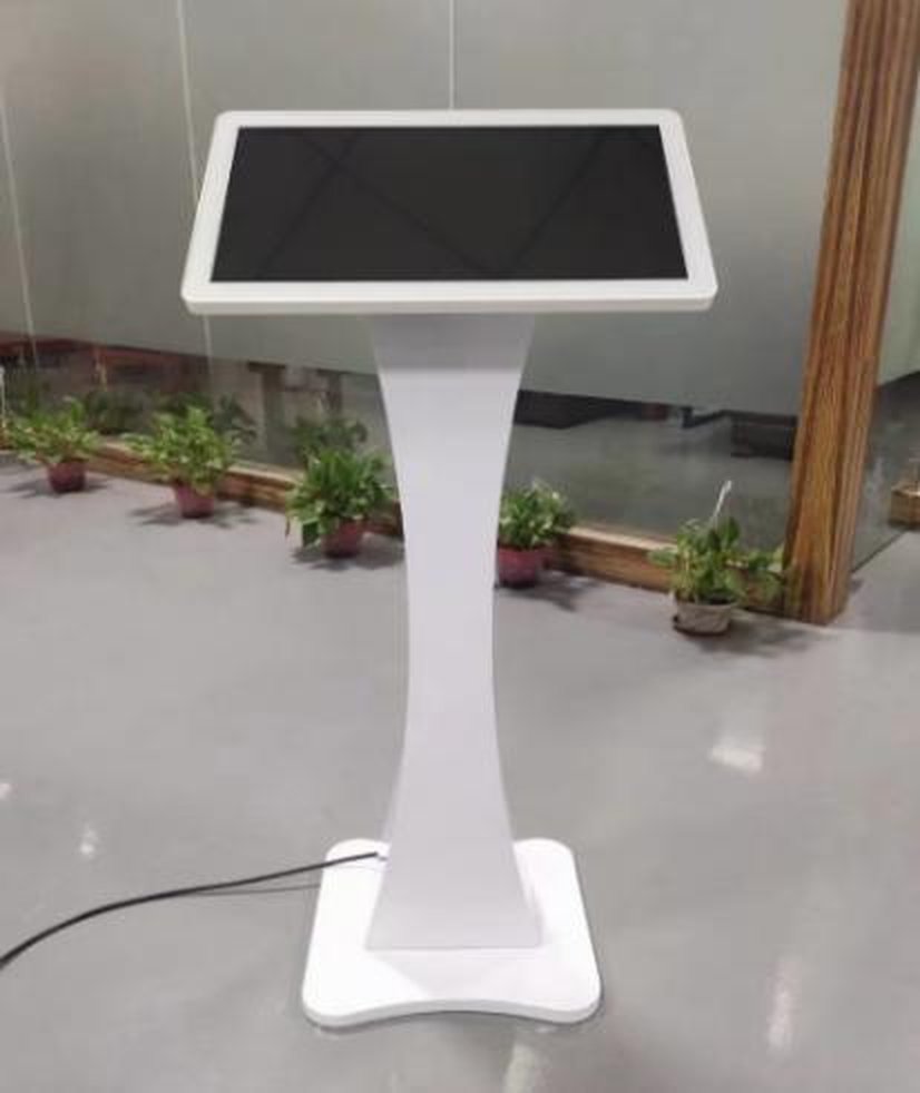 LFTouch HC Series horizontal capacitive touch all-in-one kiosk white floor stand