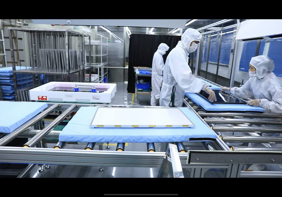 LFTouch cleanroom touch monitor production line
