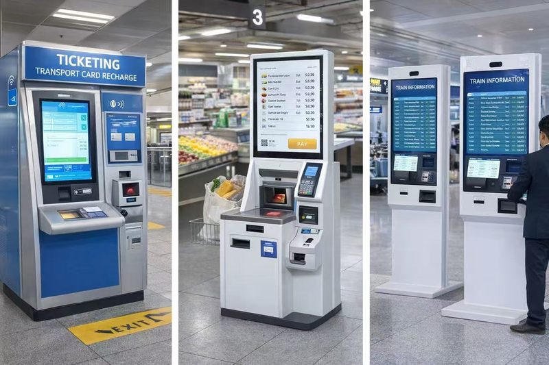 LFTouch touch displays in ticketing and self-service kiosks