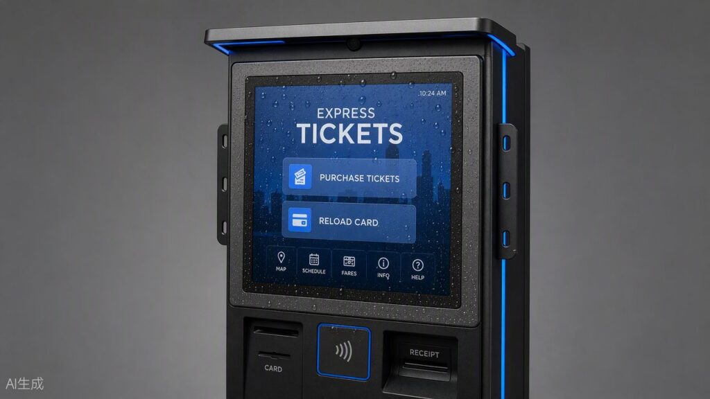 water spray test on IP65 rated touch monitor front panel