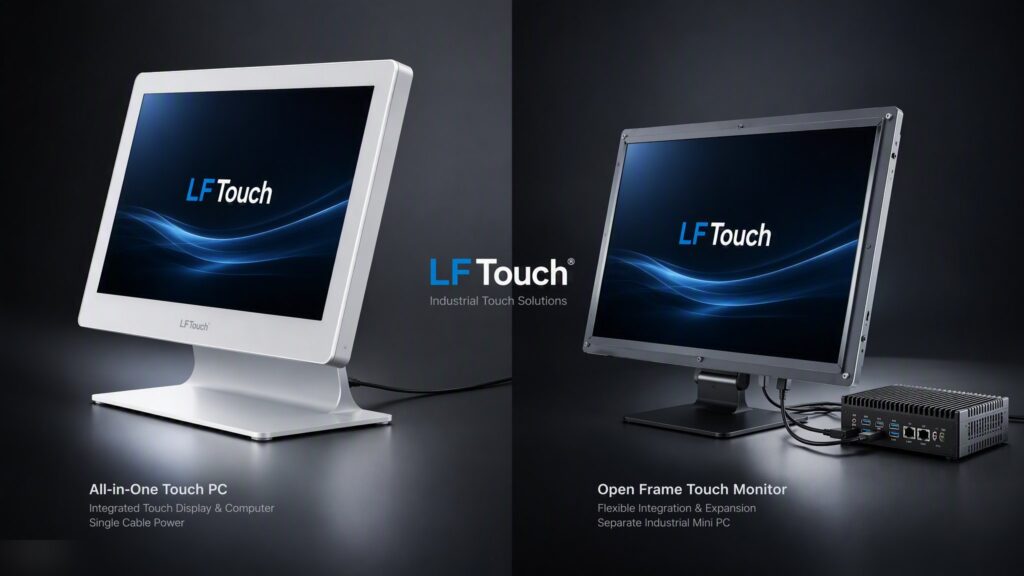 LFTouch all-in-one touch PC vs open frame touch monitor with mini PC