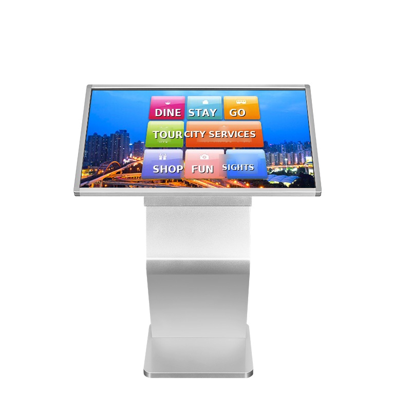 LF-HZK horizontal touch kiosk with interactive wayfinding screen