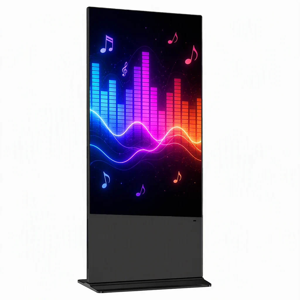 50 inch floor standing digital signage with PCAP touch