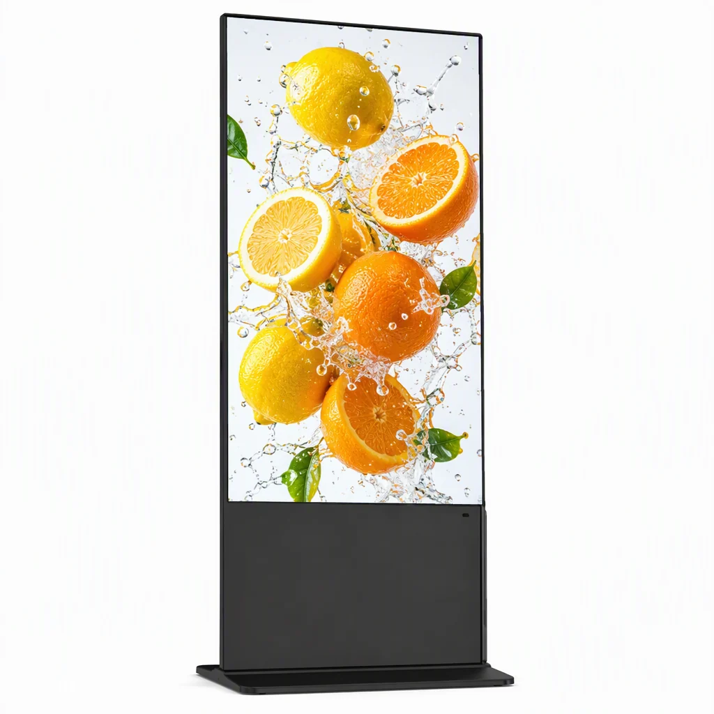 85 inch floor standing digital signage display