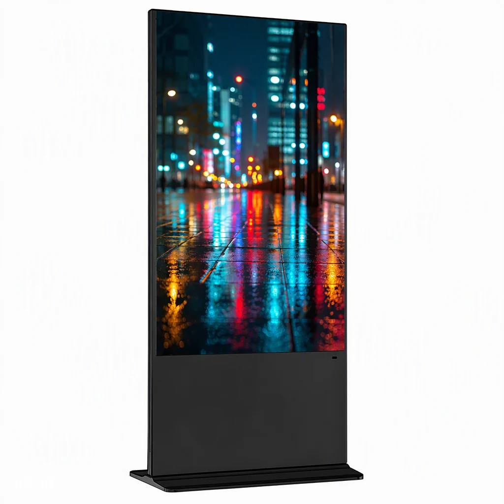 floor standing digital signage kiosk non-touch